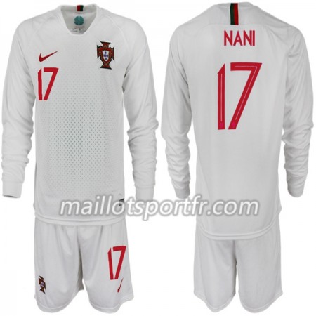 Maillot de Foot Portugal NANI 17 Enfant Extérieur Coupe du monde 2018 ML